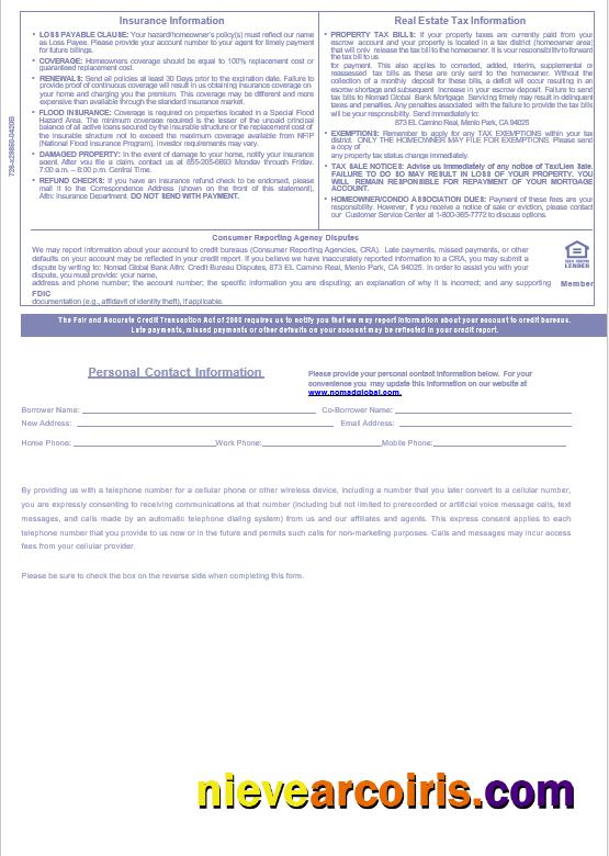 USA Nomad Global bank mortgage statement, 3 pages 3